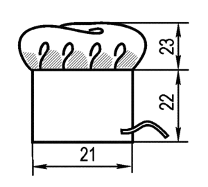Колпак поварской (Комплект санитарно-хозяйственной одежды), ТУ 858-5783-2005 изв.1. Измерения в готовом виде